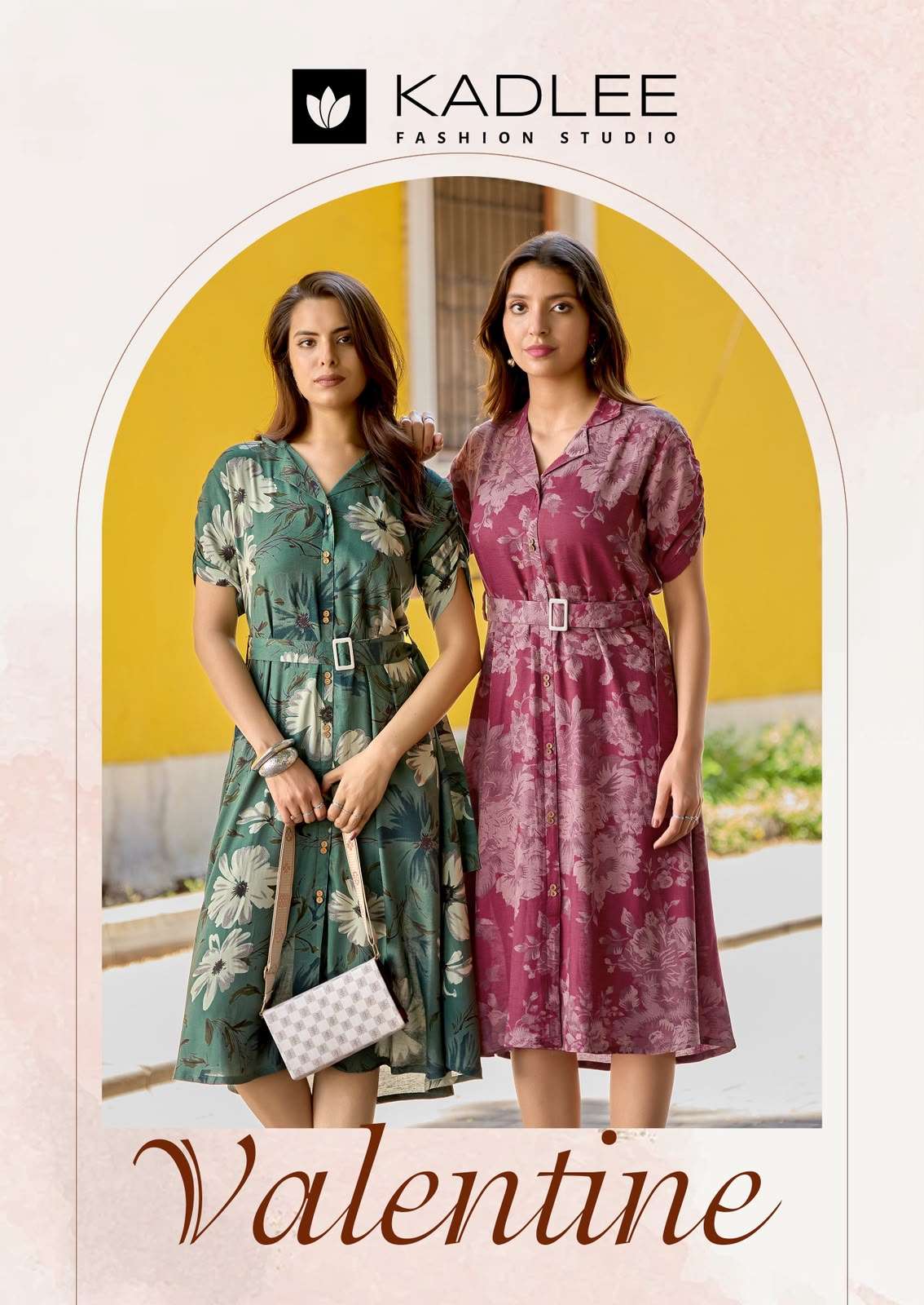 Kadlee Fashion Valentine Rayon Print Fancy Western Wear Ladies One Piece Gown