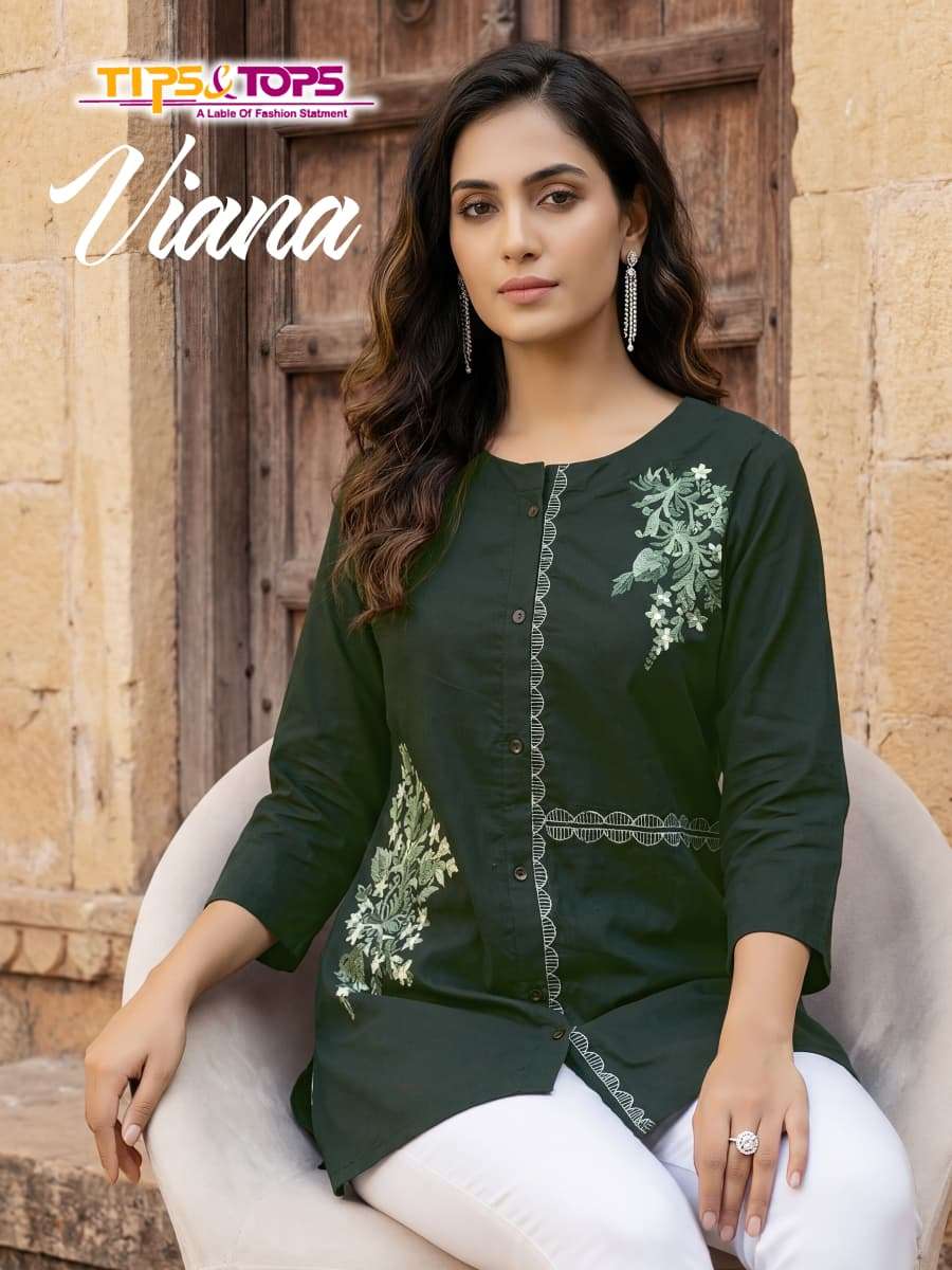 Tips and Tops Viana Cotton Fancy Western Wear Ladies Top